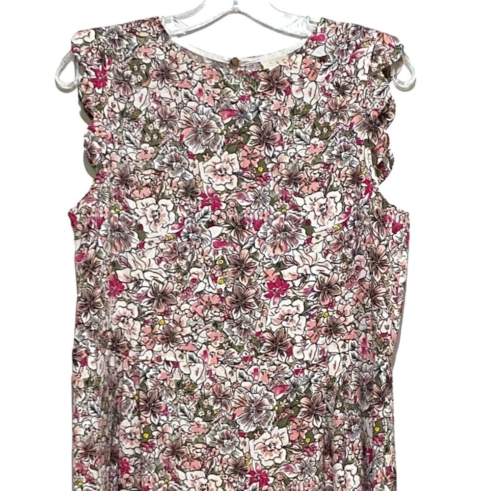A New Day Floral Sleeveless Dress Womens S Pink Cottagecore Bloomcore Romantic - Picture 2 of 7